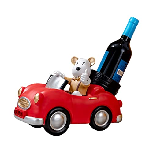 Soporte para botellas de vino figura oso conductor 31 cm miniatura 1