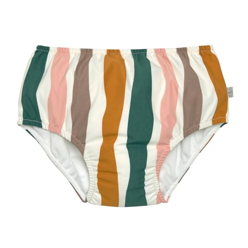 LÄSSIG Baby-und Kleinkind-Schwimmwindel Badewindel Badehose mit Windel mit UV-Schutz Waves pink/nature 13-18 Monate
