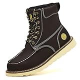 KAIDISEN Steel Toe Boots for Men Slip Resistant...