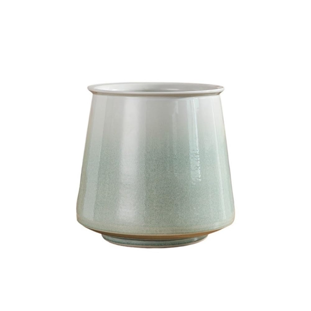 Z4T8M2K6G5 Indoor Plant Pots Home Gradient Green Flowerpot, High-end Large-diameter High-temperature Ceramic Pot for Indoor and Outdoor Use Garden Planters