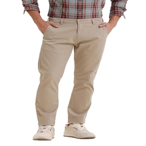 Image of BASICS Premium Cotton Stretch Formal Trousers for Men | Office Pants
