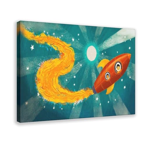 Poster sur toile de voyage spatial 40x61 cm pour la décoration du salon