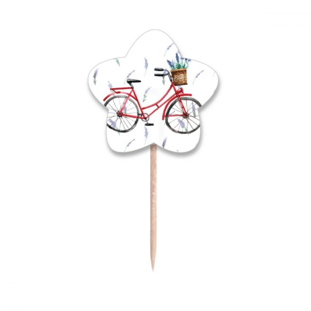 Drapeaux de cupcake vélo lavande pour pique-nique chic et mariages champêtres
