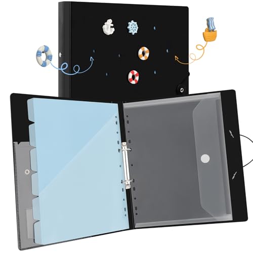 Classeur A4 2 anneaux à pochettes obliques et fermeture Velcro pour un tri rapide