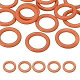 PATIKIL Anillos De Madera Natural De 50mm, Paquete De 10 Anillos Redondos De Madera Para Unir En Bucle Para Artesanías Colgantes DIY Fabricación De Joyería Macramé, Naranja