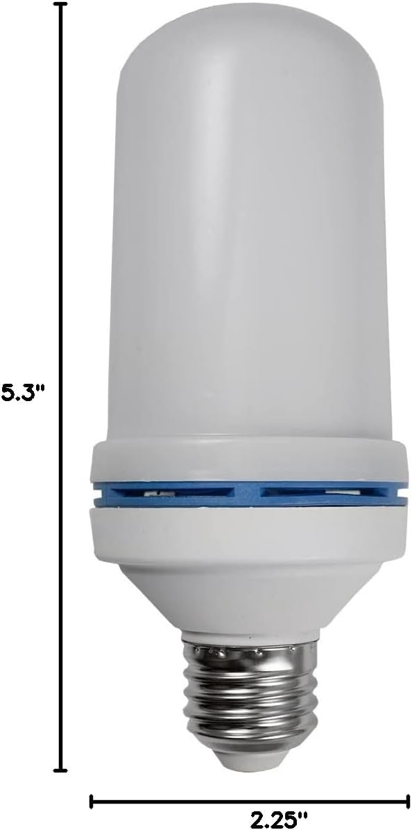 LED-FFE27-Y - LED Flicker Flame Effect - E27 Medium base Smooth Flame options for Fall, Halloween decorative LED Lighting. 3 Modes to select from. Realistic LED Flame, Slow Fade or Steady On.
