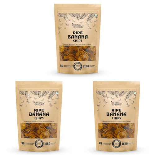 Image of Flavours of Calicut Kerala Sweet Banana Chips (Fried Ripened Banana Chips) - 500 Gram (Pack of 3)