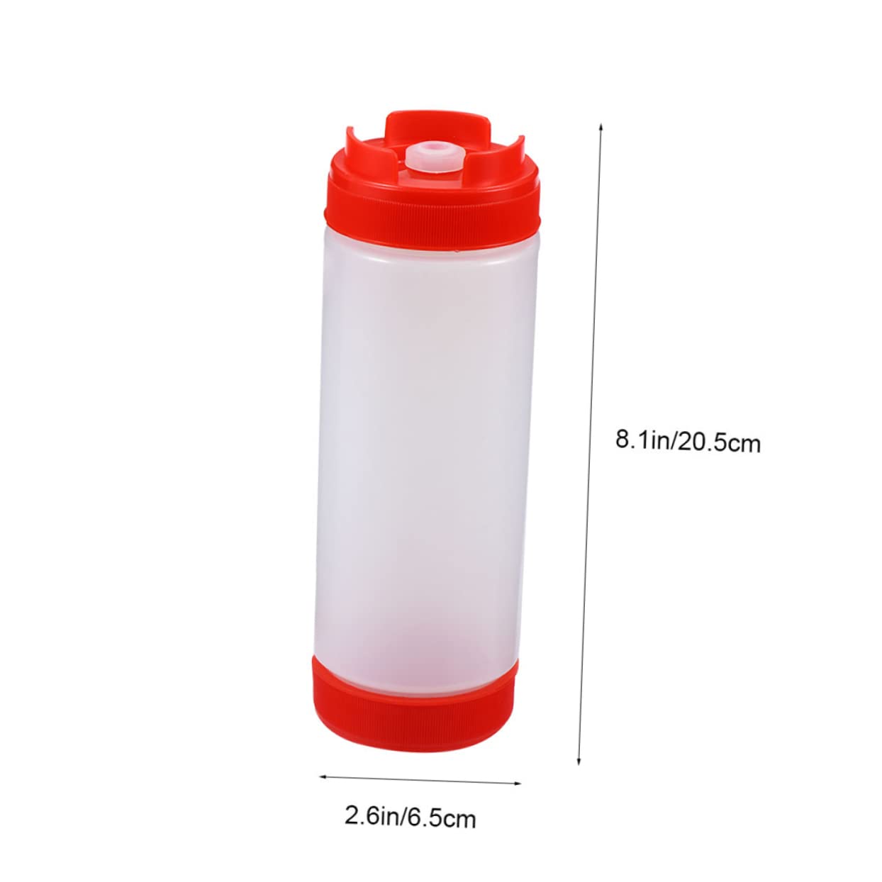 SOLUSTRE 2pcs Double Headed Squeeze Sauce Bottles Condiment Containers for Easy Dispensing Red for Kitchen Use and Dust and Easy to Clean