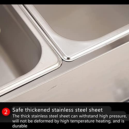 YANDDEA Gas Fritteuse Edelstahl-Gasfritteuse, Deep Fryer 6L/12L Fritteuse, mit Abnehmbaren Körben Und Deckel, für Pommes-Frites-Restaurants, Supermärkte, Fast-Food-Stände,12L – Bild 7