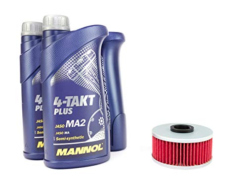 Motoröl Ölfilter HF144 Set SAE 10W-40 3 Liter für Yamaha FZR 600 XJ 550 600 650 700 750 900 XS 250 360 400 YX 600