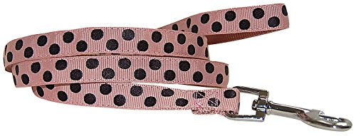 Wouapy Pois Laisse pour Chien, Rose, 1.2 m