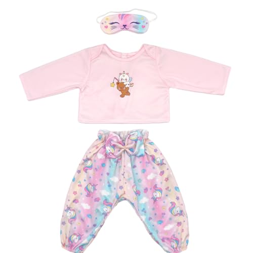 ZWOOS Roupas para bonecas de bebé 50 - 55 cm, conjunto rosa compatível com New Born Baby bonecas, presentes para meninas e meninos