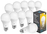 Triangle Bulbs (Pack of 10) LED Dimmable 12 Watt A19 LED Bulb, 1055 Lumens Soft White (3000K) 75 Watt Incandescent Light Bulb Replacement