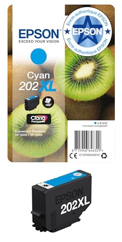 Cartouche d'encre Epson originale 202 XL cyan Amazon Dash Replenishment est prêt