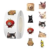 Gwezmxs Katzensticker Set, Meme Sticker Lustige Aufkleber für Laptop & Handy, 500 Stück
