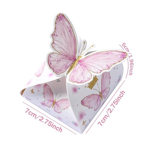 Boîtes à dragées papillon rose : sublimez vos tables de mariage et baptême - 2