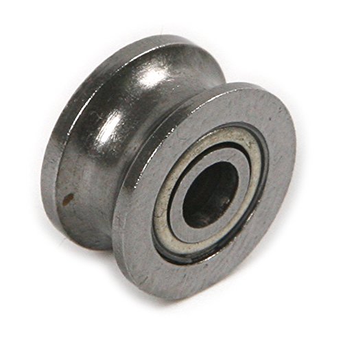 Atoplee 10Pcs Metal Sealed Guide Wire Line Track Deep U Groove Pulley Rail Ball Bearing (4X13X7Mm)U624Zz4 #TOP2