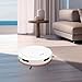 LOONGWEIA 3-in-1 Sweeping Machine, Self-Charging Robot Vacuum with Sweeping Vacuuming and Wiping Functions Cordless Sweeping Machine for Short Blankets Tile Wooden Floor (White)