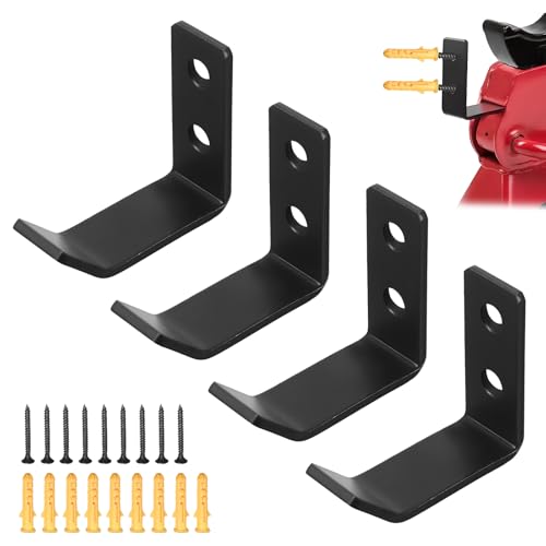 JNXIJ 4 PCS Jack Stands Wall Mount Organizer, Heavy Duty Garage Hook Hanger for 2 & 3 & 4 & 5 & 6 Ton Jacks, Universal Car Jack Holder Garage Wall Storage Rack Mount Bracket