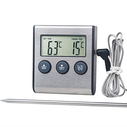 Thermomètre barbecue avec compte à rebours et sonde inox pour maîtriser toutes vos cuissons