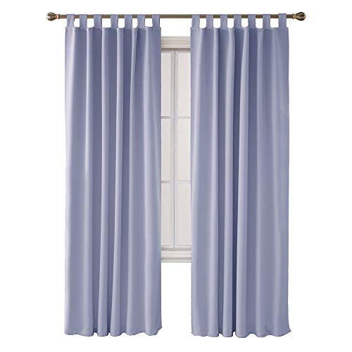 Deconovo Tende Oscuranti per Finestre Tende Termiche Isolanti Salotto Moderne Coprente con Passanti per Casa Interni 140x200 CM Violetto Chiaro 2 Pannelli