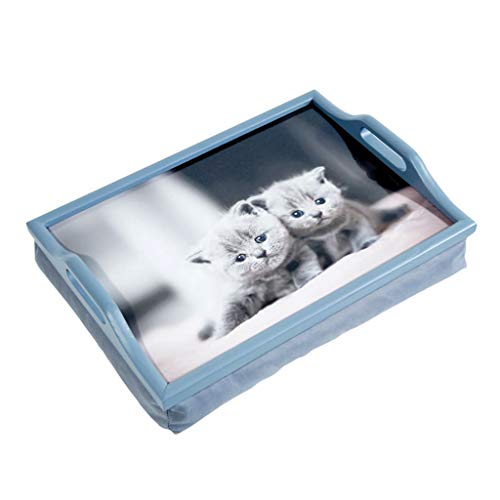 Wooden Lap Tray with Cushion (Kittens)