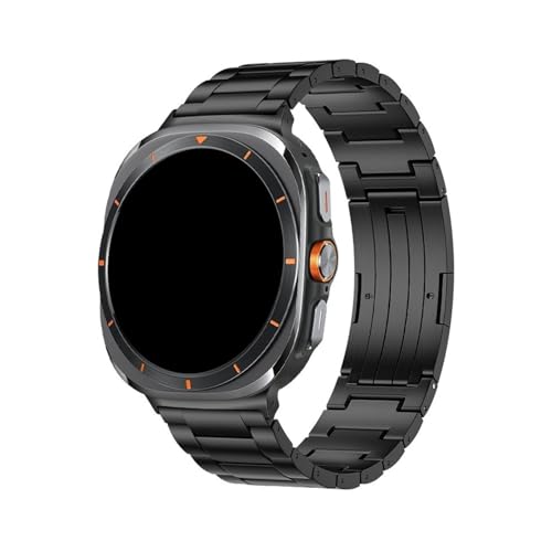 [PLYYQZM] �����Čy���`�^���X�g���b�v,�ɍ��� Sam su ng Watch Ultra2 2025 47mm�u���X���b�g���v�o���h�R���A�p�A�ɍ��� Galaxy Watch 8-7 Ultra�X�g���b�v�p�ɓK�p(Black,For Galaxy