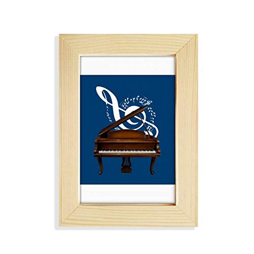 ピアノ楽譜集 デスクトップの木製のフォトフレーム画像芸術絵画5 x 7インチ
