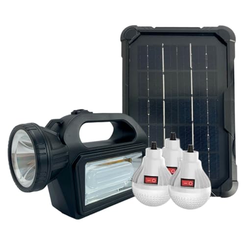 Kit Painel Placa Solar Portátil 3 lâmpada Led luz Emergência