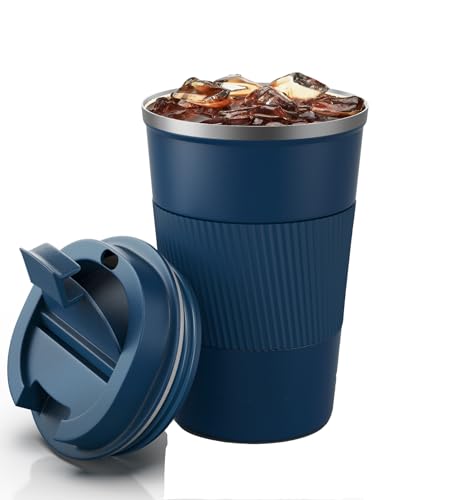 RNGODO 12oz Insulated Travel Coffee Mug with Leakproof Lid