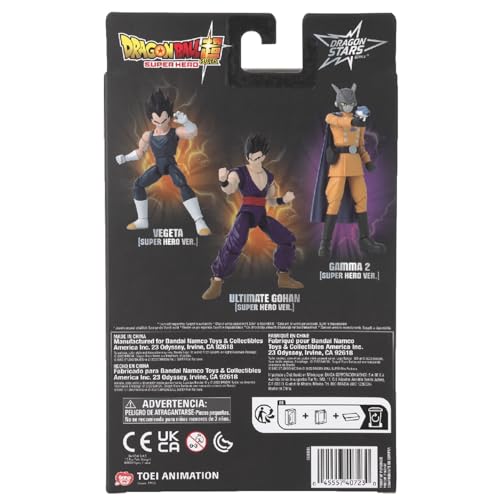 BANDAI - Dragon Ball Super Super Hero - Figurine Dragon Star 17 cm - Vegeta - Licence Officielle Dragon Ball - Figurine articulée Vegeta - Jouet Enfant 4 Ans et + - 40723