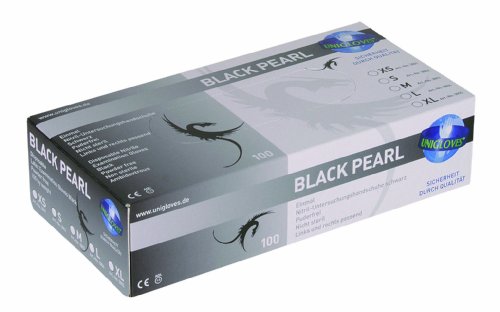 Unigloves Black Pearl Nitrilhandschuhe Nitril Handschuhe Schwarz OHNE LATEX Größe X-Large Gewerbe, Industrie & Wissenschaft