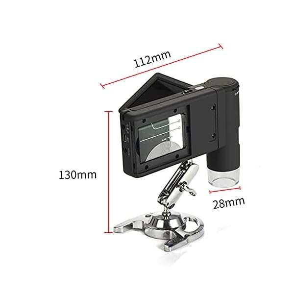 YDYBY LCD Digital USB Mikroskop, 3.5 Zoll 1080P 5 Megapixel 500X HD Vergrößerung Zoom Mikroskopkamer mit 8 LED Leuchte… – Bild 7
