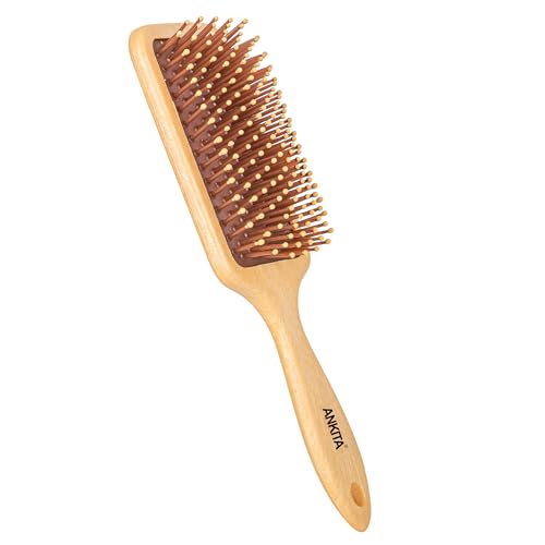 Image of ANKITA Wooden Finish Mini Paddle Hair Brush by Chhavi Creation (AP-144W)