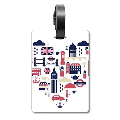 Étiquette pour valise de voyage avec motif Londres et Big Ben