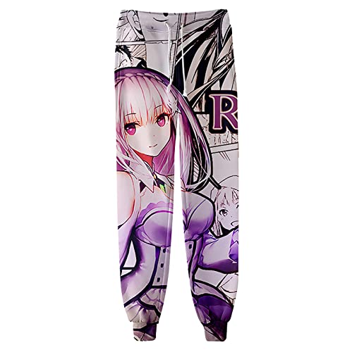 Unisex Anime Re:Life in a Different World from Zero Pantalones Em...