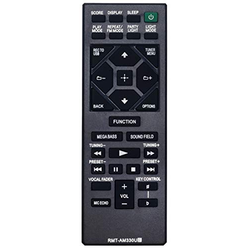 RMT-AM330U Replacement Remote Control Applicable for Sony Audio System MHC-V50 MHC-M20 MHC-V21 MHC-V77W MHC-V71 MHC-V90W SHAKE-X10 SHAKE-X30 MHC-V13 MHC-V02 SHAKE-X10