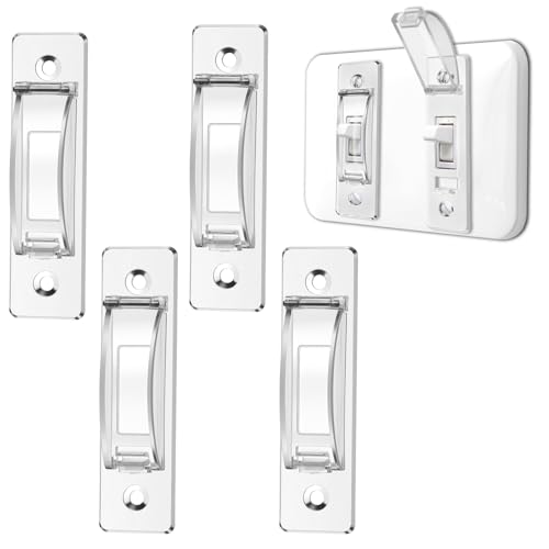 4 Pack Light Switch Guard Cover Wall Switch Guards ChildProof Wall Switches Guard Keeps Plate Covers for Toggle Style Protect Your Lights from Being Accidentally Turned On or Off