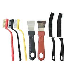 7 Pcs Multi-Purpose Crevice Cleaning Brush Tool for Stubborn Kitchen Grease Stains, Bathroom Crevices, Window Gutters, Tiles and Faucets