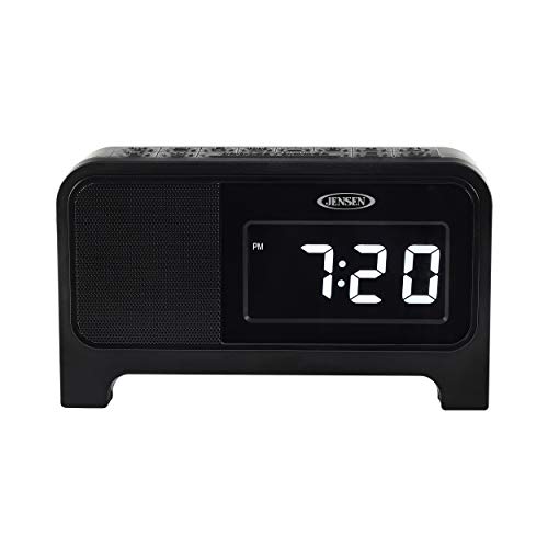 Jensen Jcr-350 Digital Dual Alarm Soothing-Sounds Clock Radio With Night Light, 1", Black, 8 #TOP1