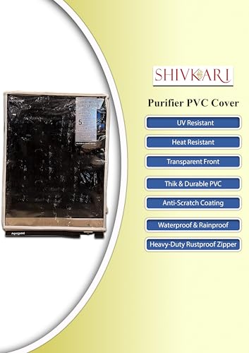 Image of Water Purifier Cover Compatible with Aquaguard Slim Glass UV Storage Water Purifier - Waterproof, Oil & Stain Resistant, Dustproof, Transparent Window, Velcro Closure