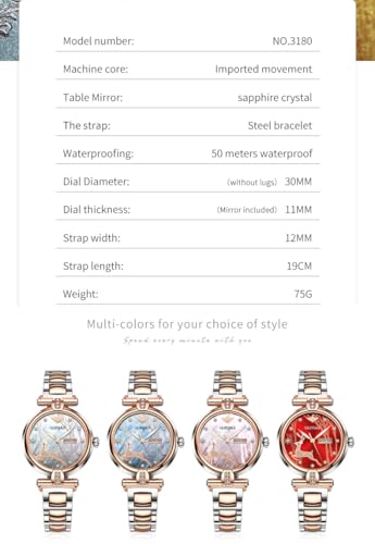 Image of OLEVS Women Watch Silver Stainless Steel Two Tone Fashion Ladies Analog Quartz Waterproof Luminous Date Day Wrist Watches