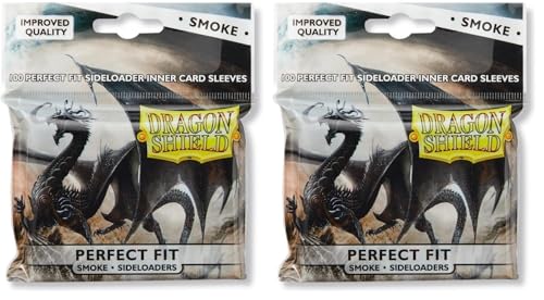 Arcane Tinman AT-13123 Dragon Shield Sleeves Sideloader Smoke (100) Card (Confezione da 2)