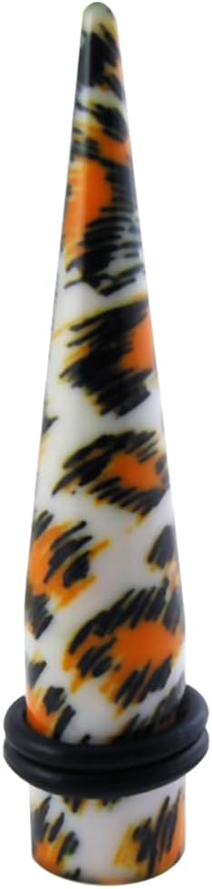 Cheetah' Skin Pattern UV Acrylic Straight Tapers - Expander - Stretching - Gauge Ear Plug Body Piercing Jewelry