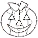 NORTHLIGHT Lighted Jack-O-Lantern Halloween Pumpkin Window Silhouette Decoration, 18", Orange