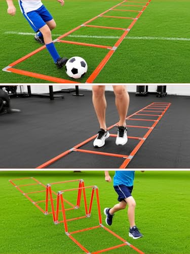 TONTATTA Tangle-Free Agility Ladder for Kids/Athletic – Multi-Use Speed Training Ladder for Footwork Drills/Football/Soccer/Boxing - Agility Equipment for Workout/Exercise/Fitness – 10 Rung - Image 7