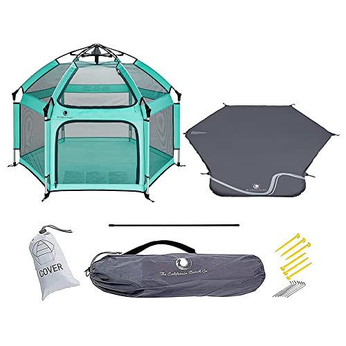 Image of POP 'N GO PLAYPEN Premium Outdoor Baby Playpen Includes Self-Inflating Playmat (Sweet Mint)