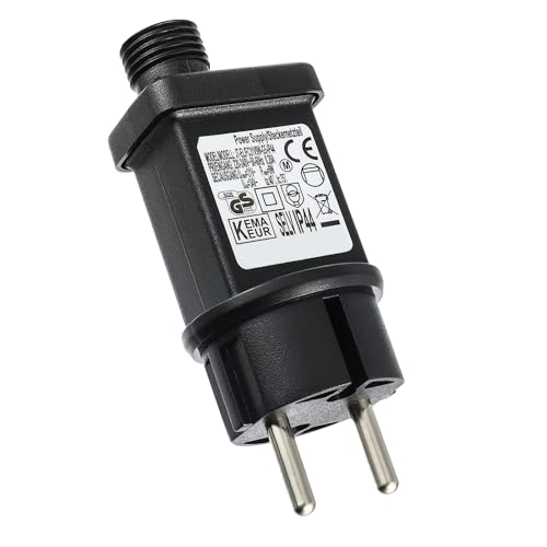 JAMHER 31V 9W Spina Trasformatore IP44 Alimentatore Luci Natale con Temporizzatore 8 Modelli per Luci di Natale Luci Lampeggianti Lucine Luci di Ghiaccioli Luci di Rete(1 Pezzi)