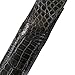 LAMBROSDN Alligator Pen Case, Handmade Alligator Pen Case, Alligator Pen Holder, Alligator Pen Sleeve, Genuine Leather Pen and Pencil Case with Tuck in Flap for 1 Pen (Black)