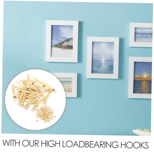 Image of DOITOOL 30set Heavy-Duty Picture Frame Hanging Hooks Screws Easy Installation for Photos Artwork and Mirrors Wall Mounting Hardware for Home Decor